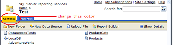 Consider working with the Standard Report Manager interface colors
