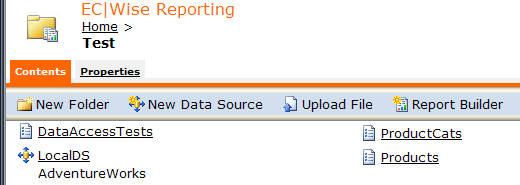 Report Manager interface with Report Manager style sheet changes applied.